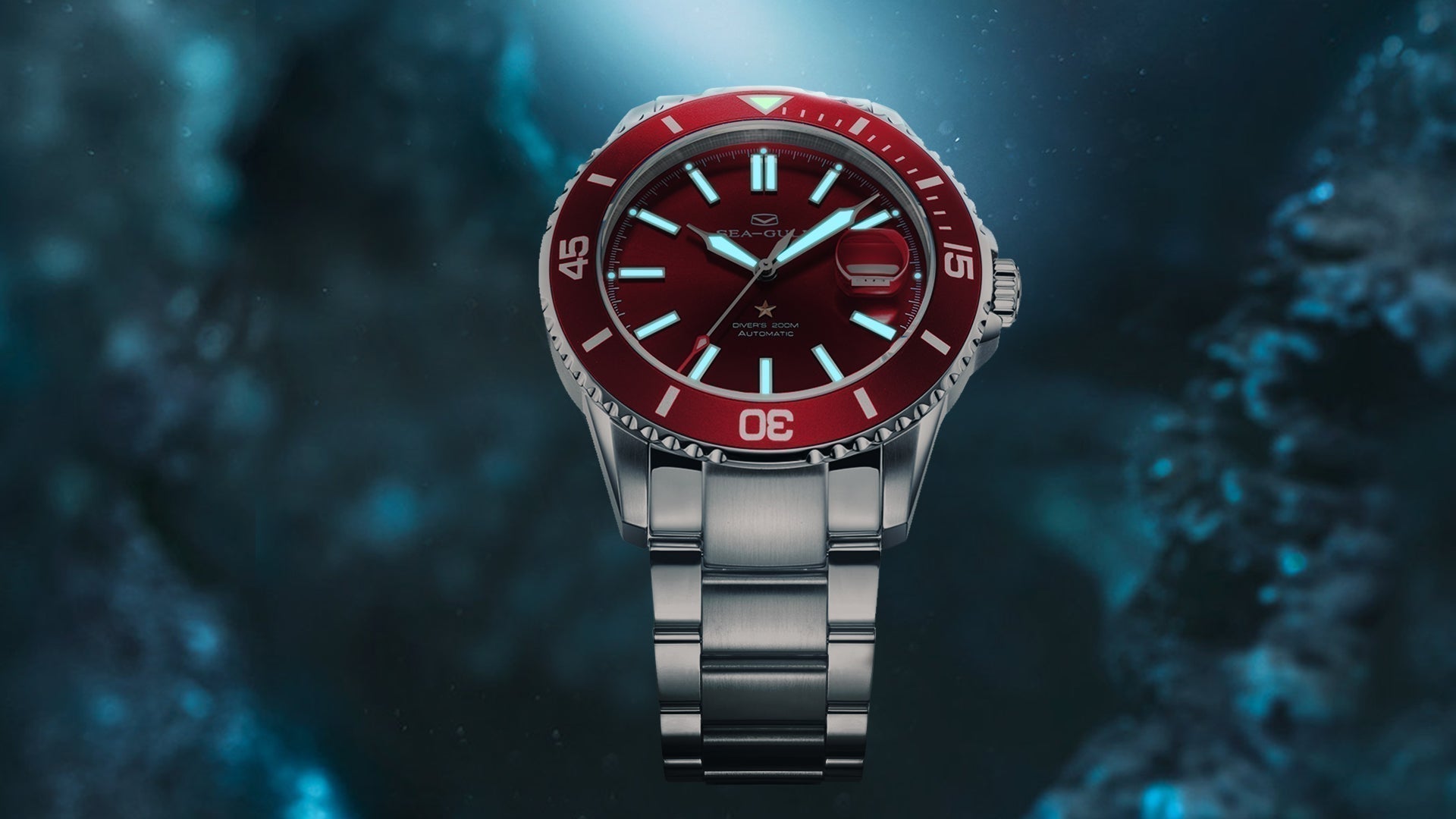 Seagull Ocean Series: The Charm of Crimson, Where Retro Meets Mechanical Mastery | Ref.816.52.1523