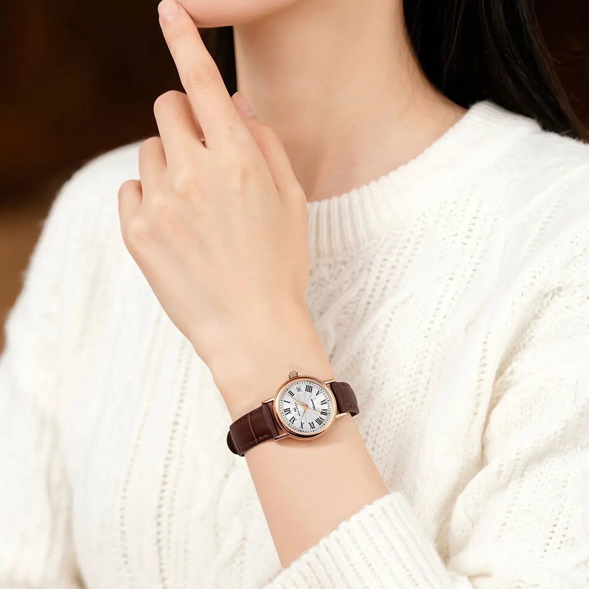 Small Dial | Calendar | Vintage | Roman Numeral | 27mm Sea-Gull