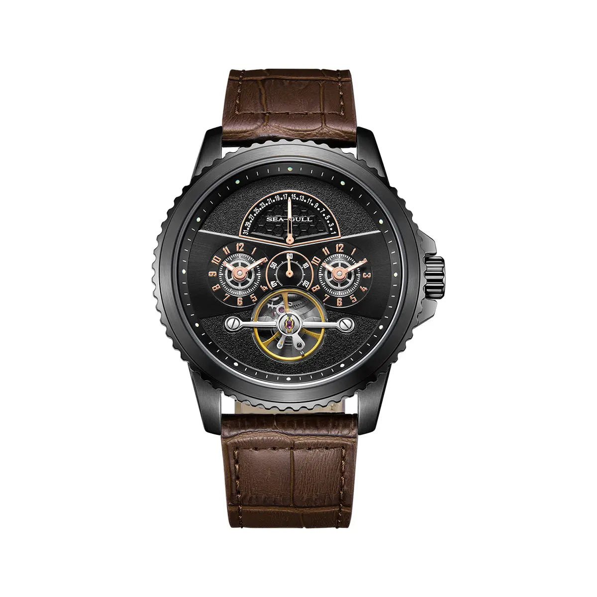 Dual Time Zone | Retrograde Calendar | Open Heart | 44mm - Sea-Gull Watch Official Store