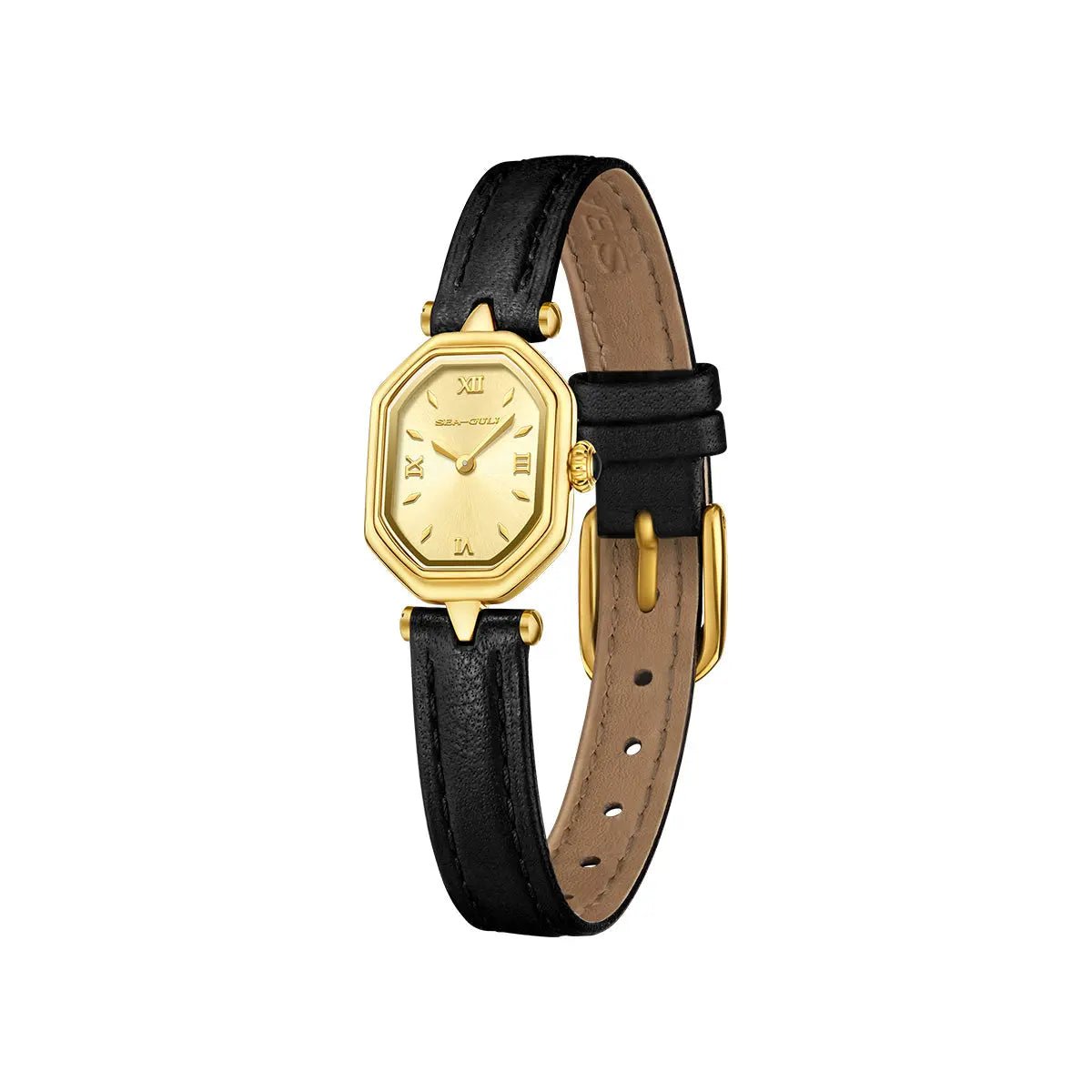 Octagonal | Slim | Quartz Movement | Mother-of-pearl dial | 24mm - Sea-Gull Watch Official Store