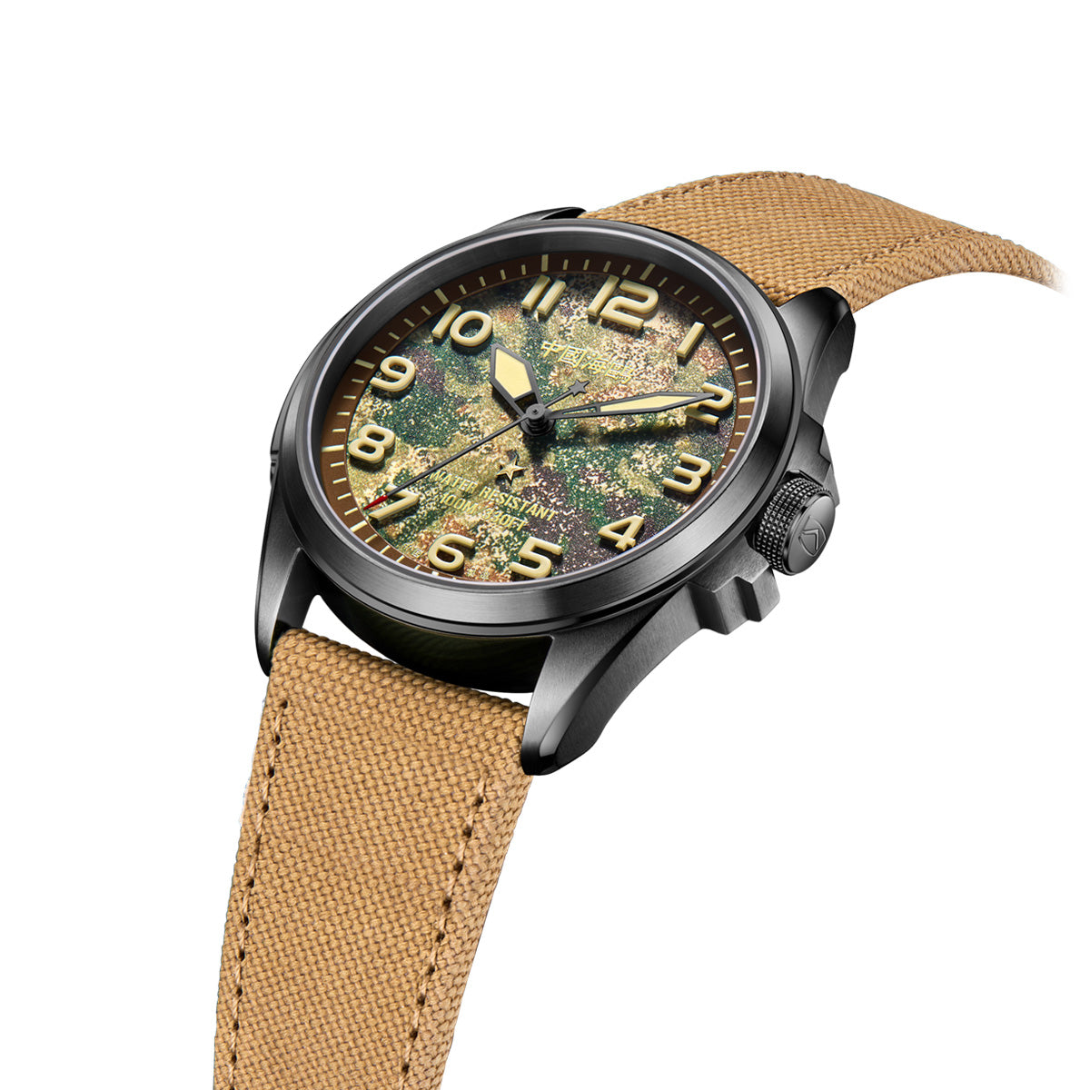 Reissue | Camouflage Dial | Military Watch | Vintage | Luminous | 43mm