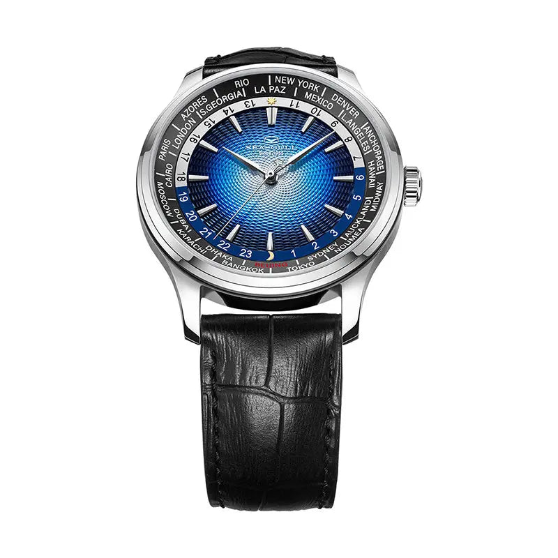 GMT Watch | World Time | Sub Second Dial | 41mm Sea-Gull Watch Official Store