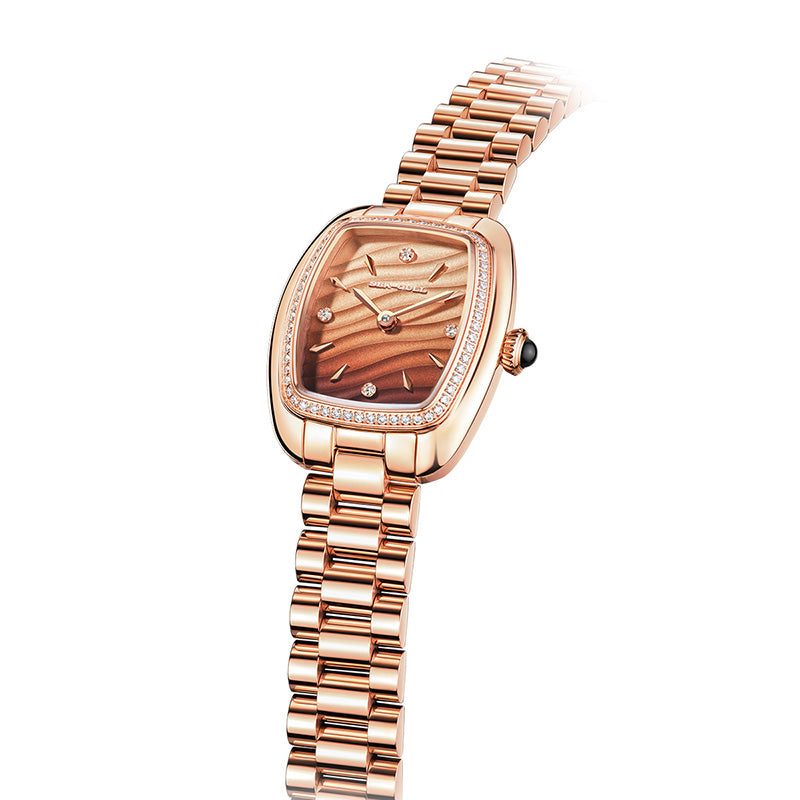 Zeit für Sie Serie | Mocha Retro | Quadrat | 30mm