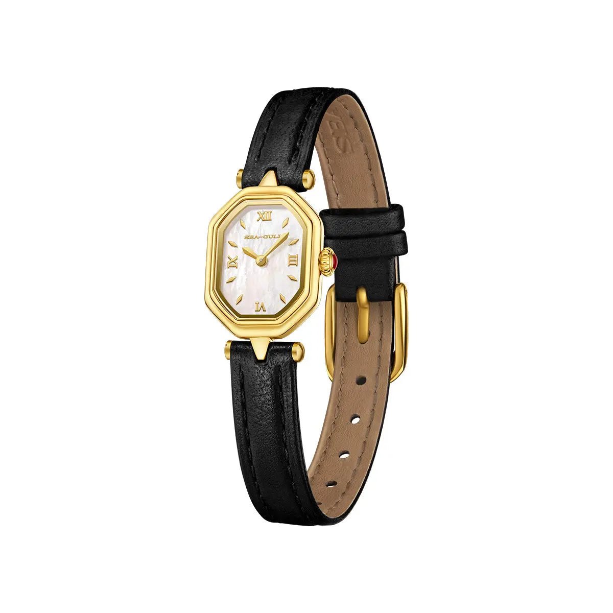 Octagonal | Slim | Quartz Movement | Mother-of-pearl dial | 24mm - Sea-Gull Watch Official Store