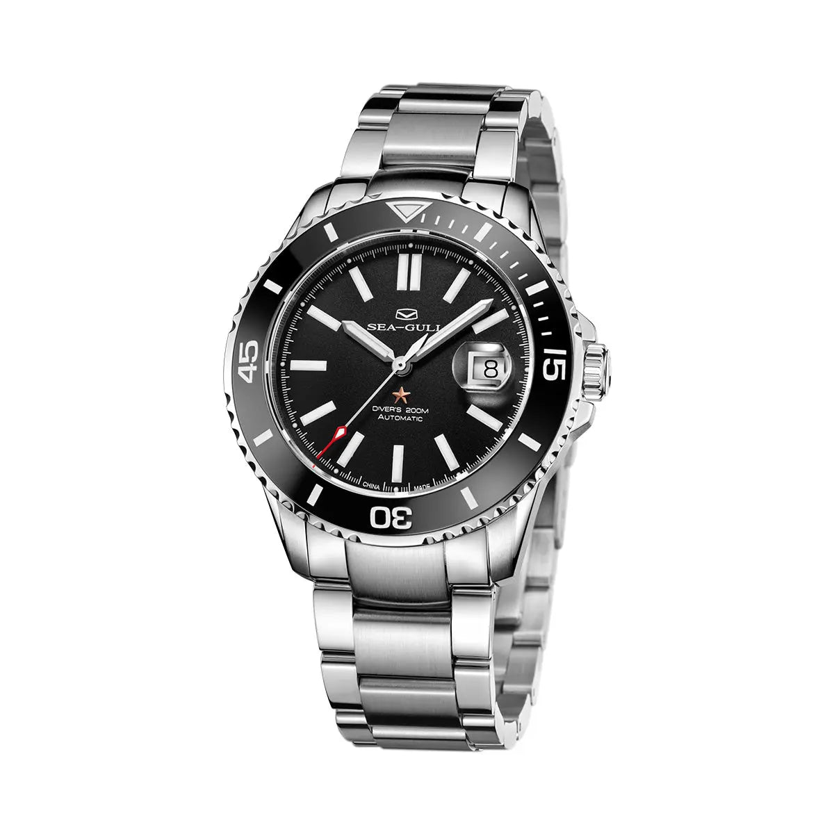 Ocean Series | 200M Waterproof | Ceramic Bezel | Luminous | Calendar | 44mm Sea-Gull