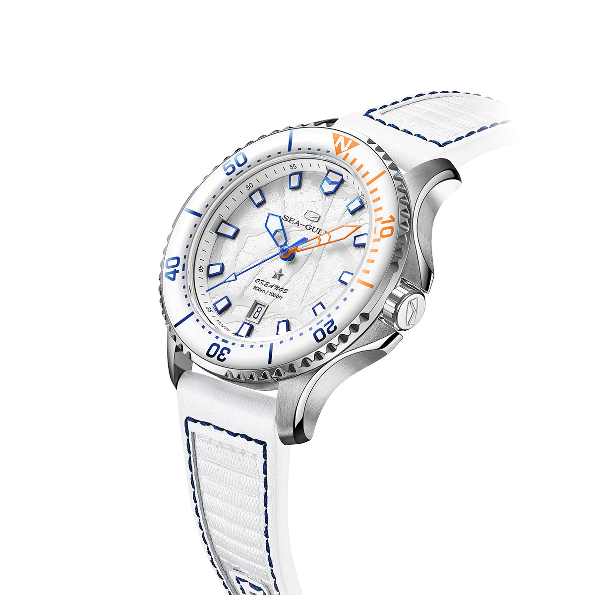 Serie Oceánica Pro | Ala de Hielo | Titanio | 300m Impermeable | 43mm