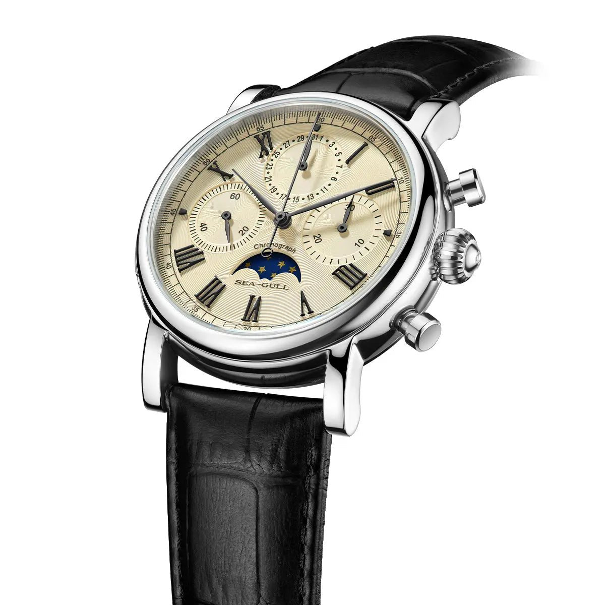 Extraordinary Series | Moon Phase | Chronograph | Complete Calendar | 41mm - Sea-Gull Watch Official Store