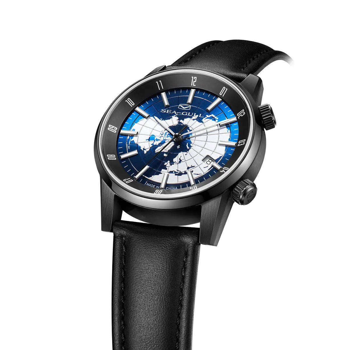GMT | Double fuseau horaire | Calendrier | 40 mm Sea-Gull