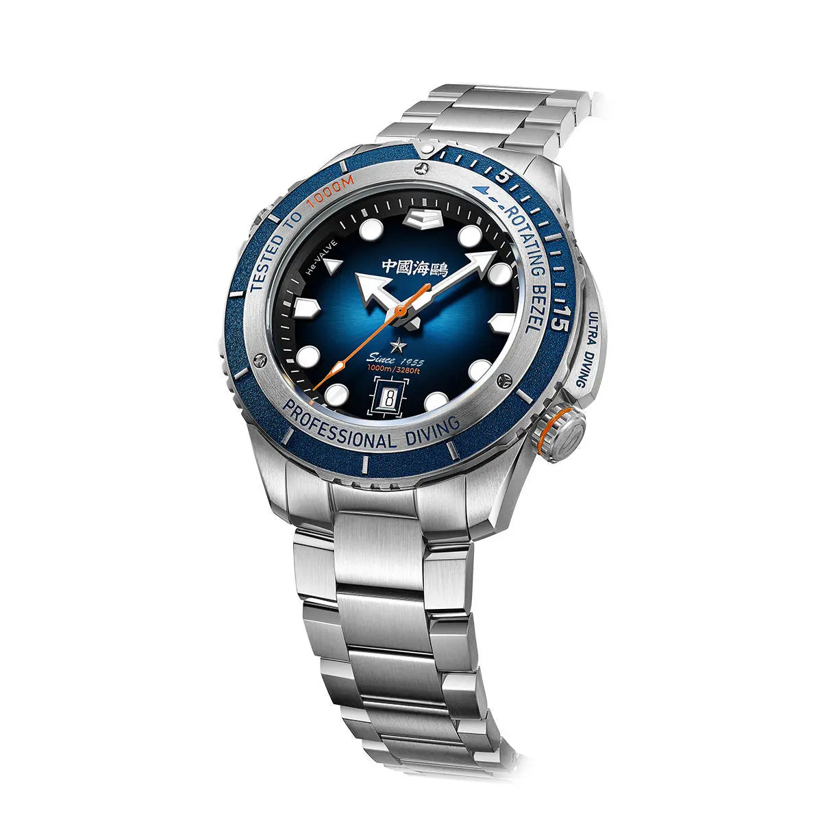 Deep Ocean|Ultra Diving Series | 1000M Waterproof | Helium Valve Design | Integrated Rotating Bezel | 45mm Sea-Gull
