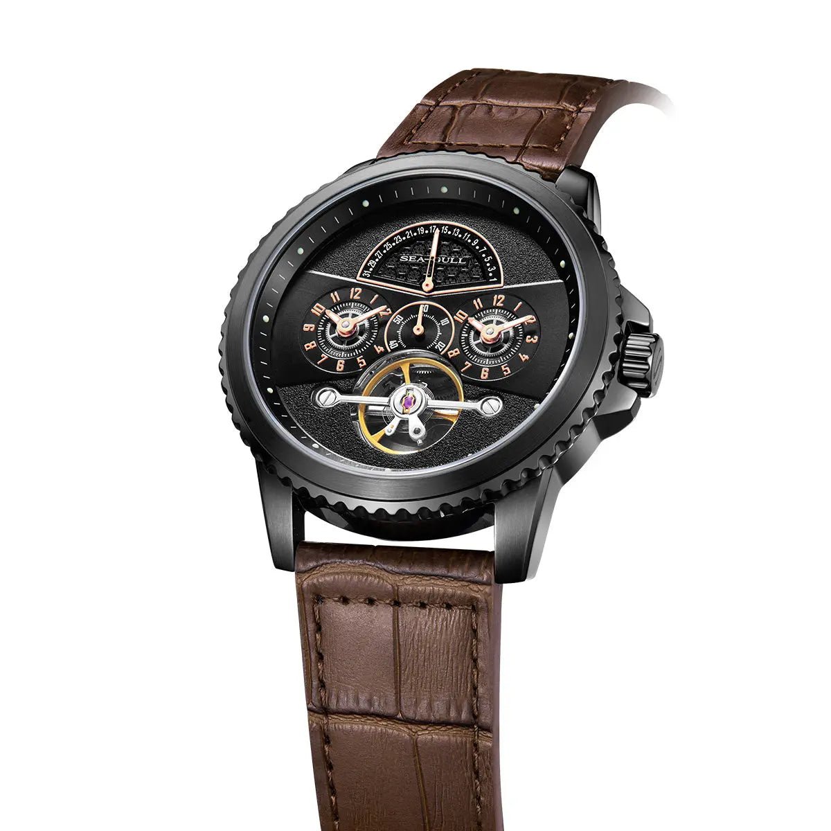 Dual Time Zone | Retrograde Calendar | Open Heart | 44mm - Sea-Gull Watch Official Store