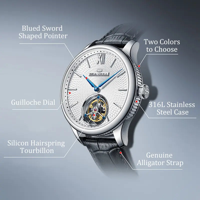 Silicon Hairspring | No-Regulator Tourbillon | 42mm Sea-Gull