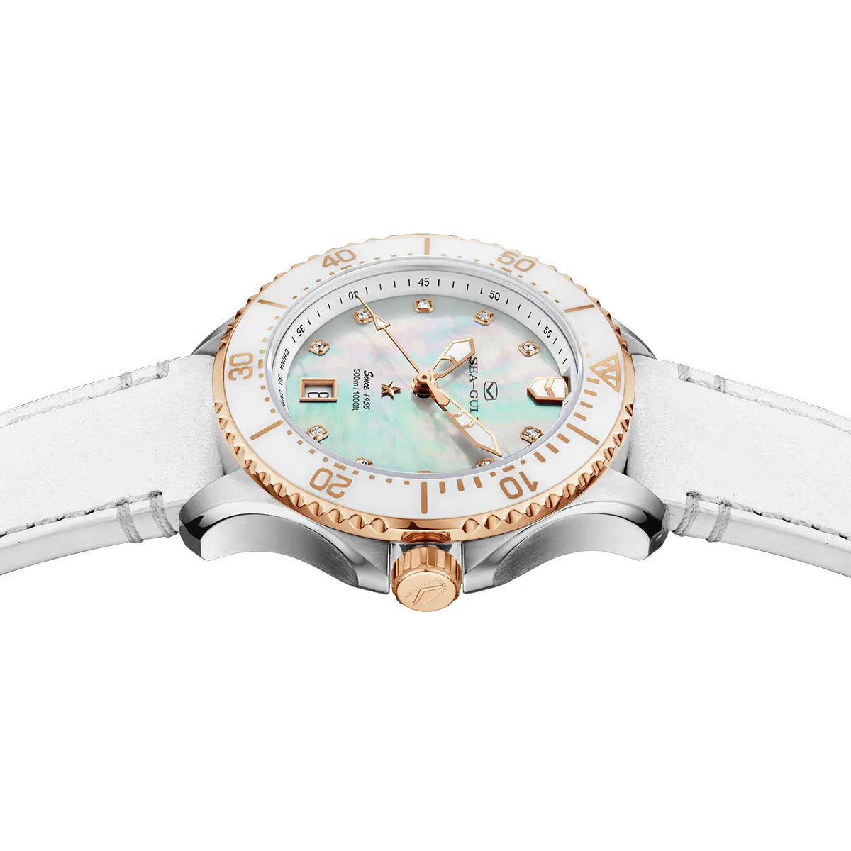 Ocean Series | Mother-of-Pearl Dial | Luminous | 300m Waterproof | 40mm Sea-Gull