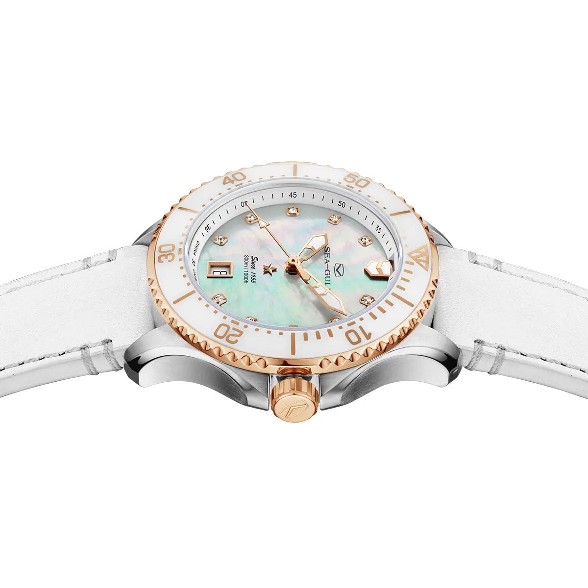 Ocean Series | Mother-of-Pearl Dial | Luminous | 300m Waterproof | 40mm - Sea-Gull Watch Official Store
