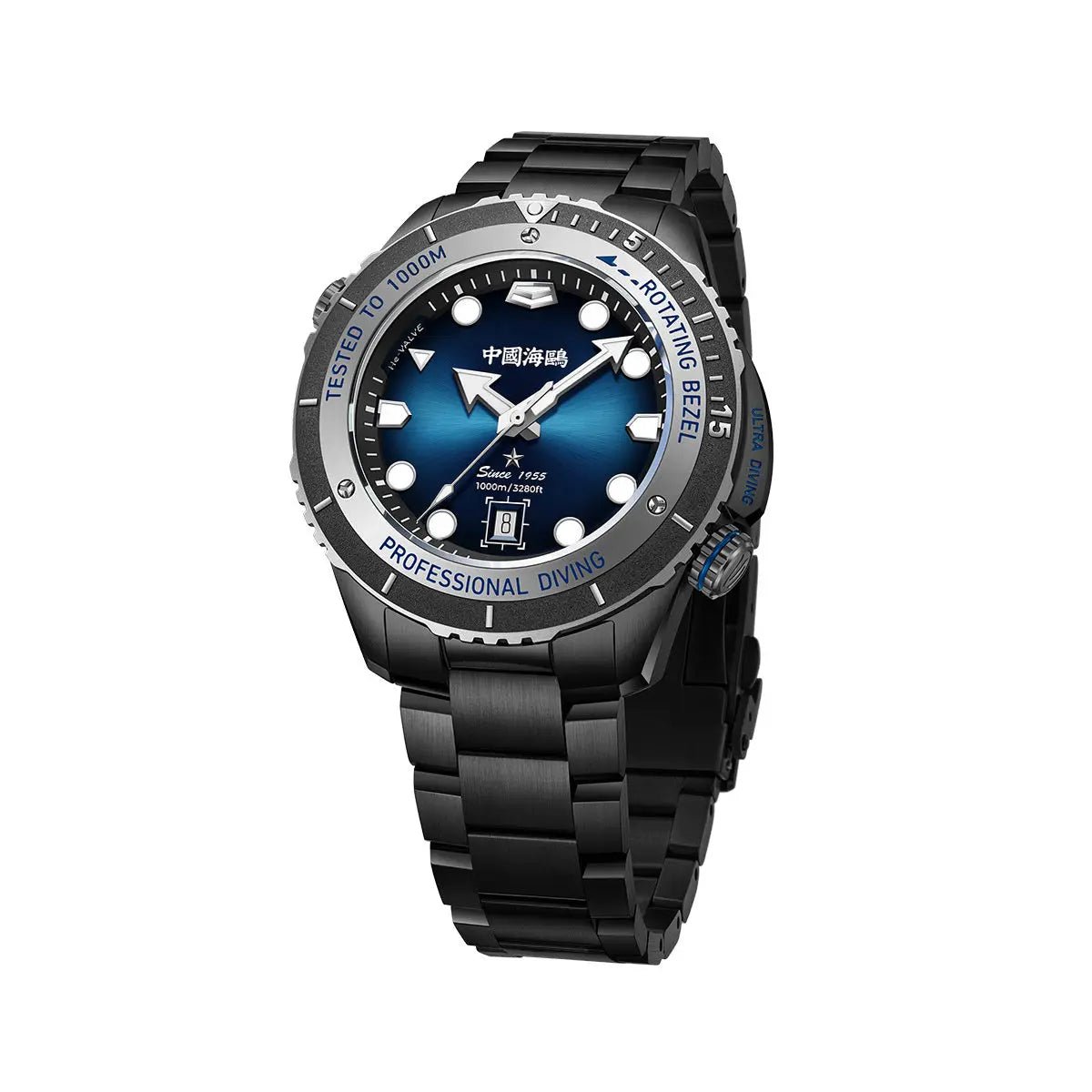 Deep Ocean|Ultra Diving Series | 1000M Waterproof | Helium Valve Design | Integrated Rotating Bezel | 45mm - Sea-Gull Watch Official Store