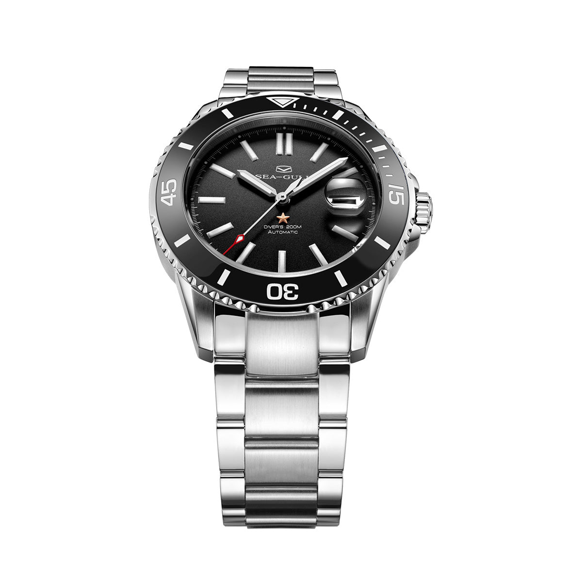 Serie Oceánica | 200M Impermeable | Bisel de Cerámica | Luminiscente | Calendario | 44mm