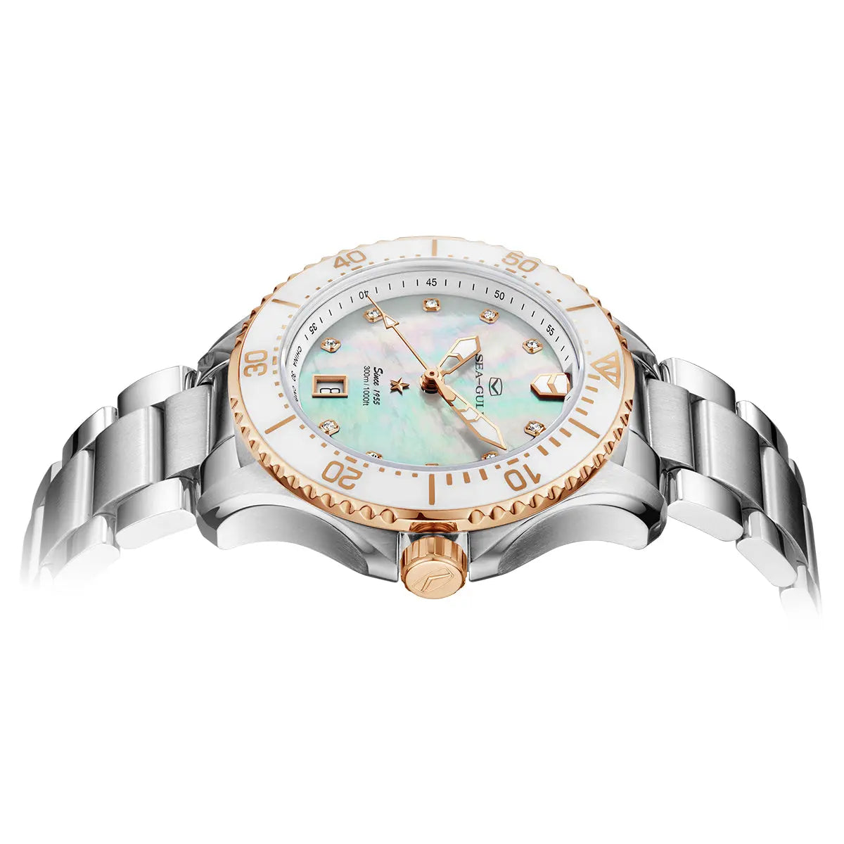 Ocean Series | Mother-of-Pearl Dial | Luminous | 300m Waterproof | 40mm Sea-Gull