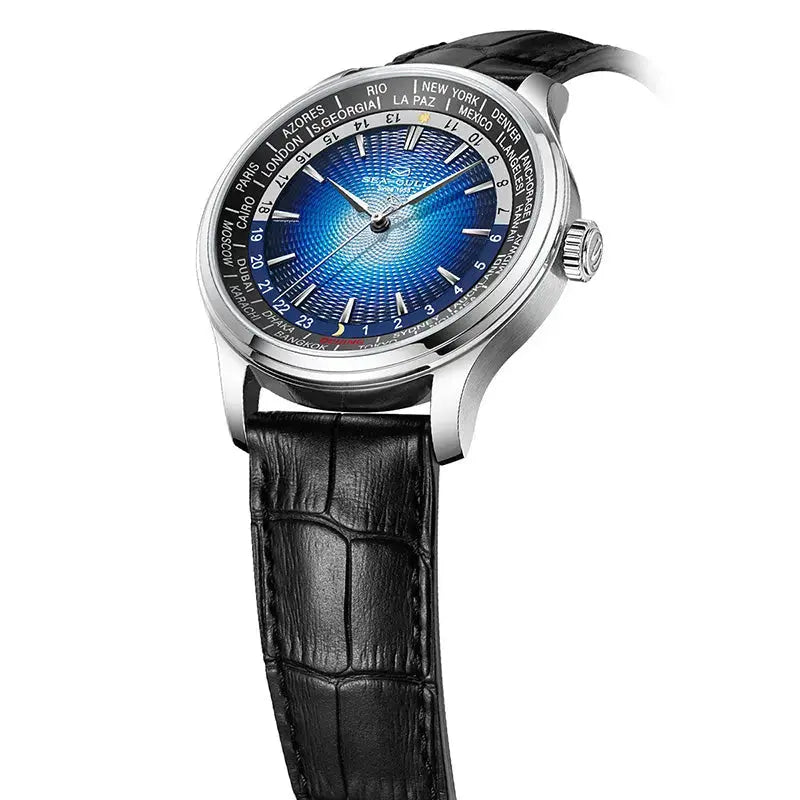 GMT Watch | World Time | Sub Second Dial | 41mm Sea-Gull Watch Official Store