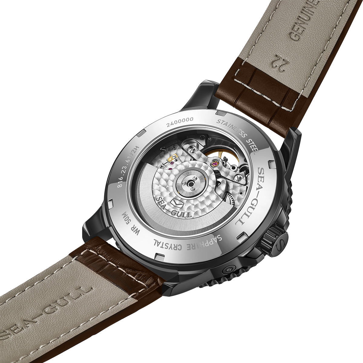 Dual Time Zone | Retrograde Calendar | Flywheel | 44mm Sea-Gull