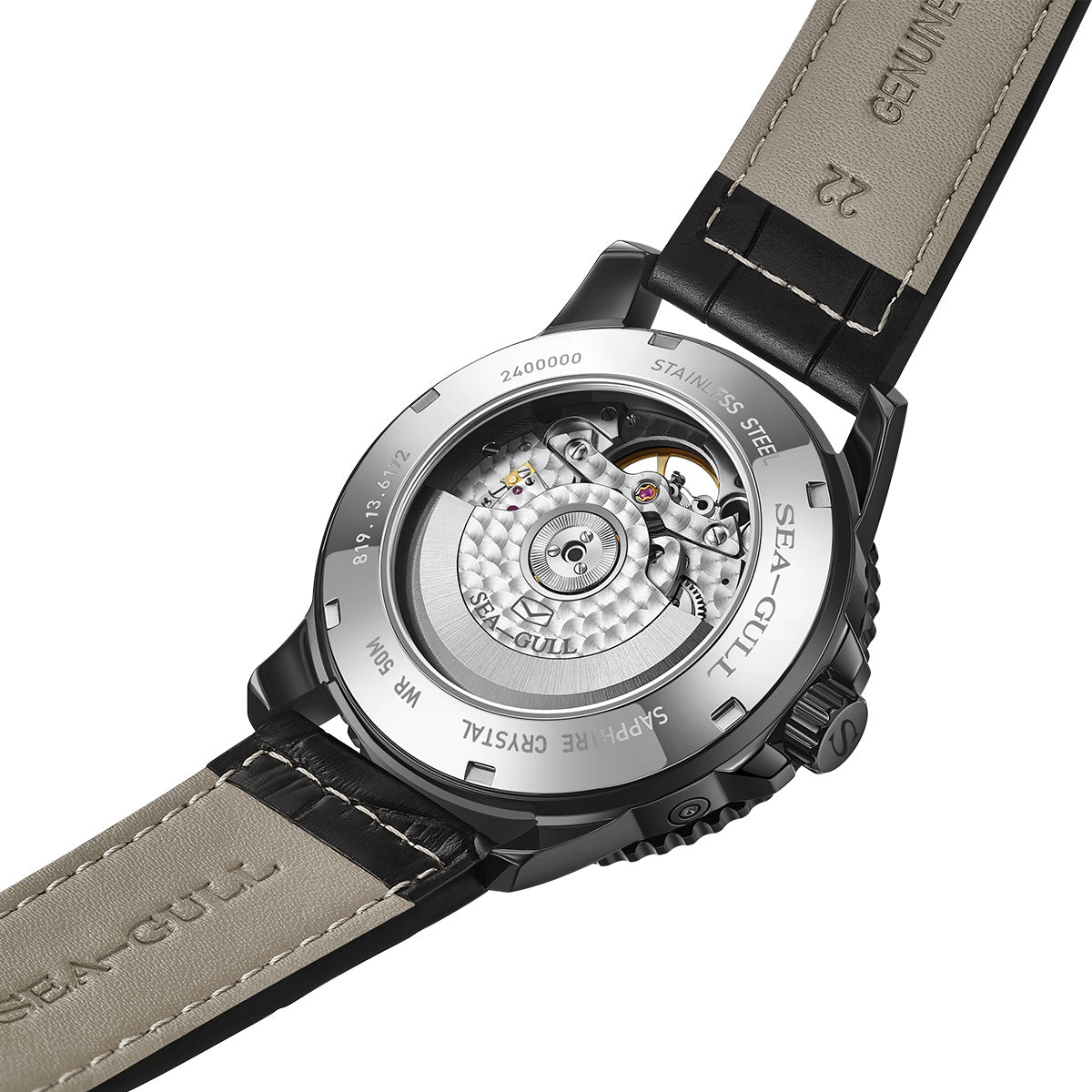 Duale Zeitzone | Retrograde Kalender | Schwungrad | 44mm