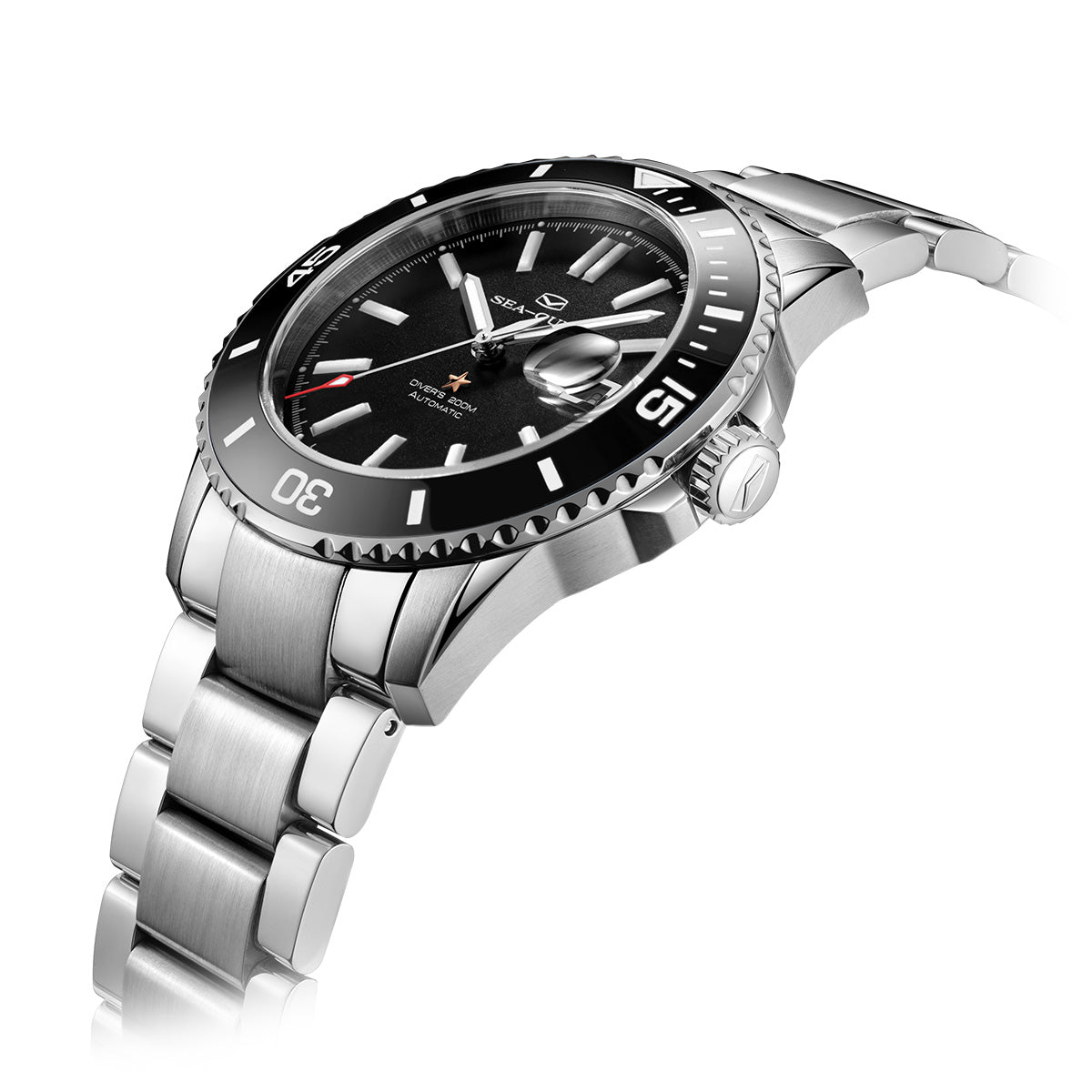 Serie Oceánica | 200M Impermeable | Bisel de Cerámica | Luminiscente | Calendario | 44mm