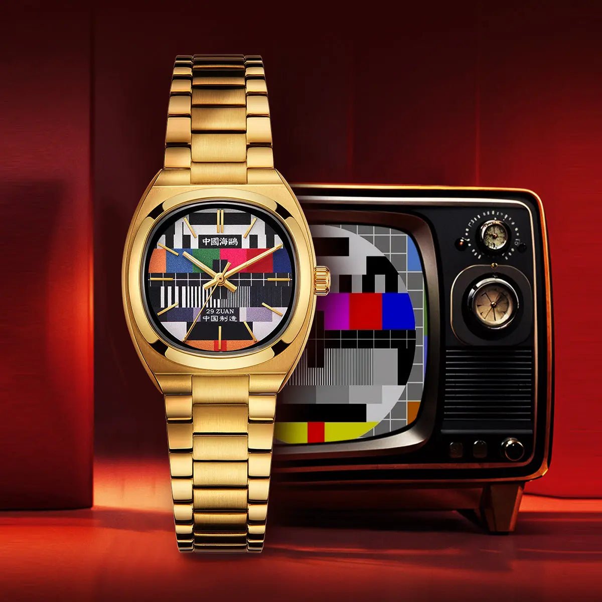Vintage | TV Dial | Tonneau | Golden Case | 36mm/32mm - Sea-Gull Watch Official Store