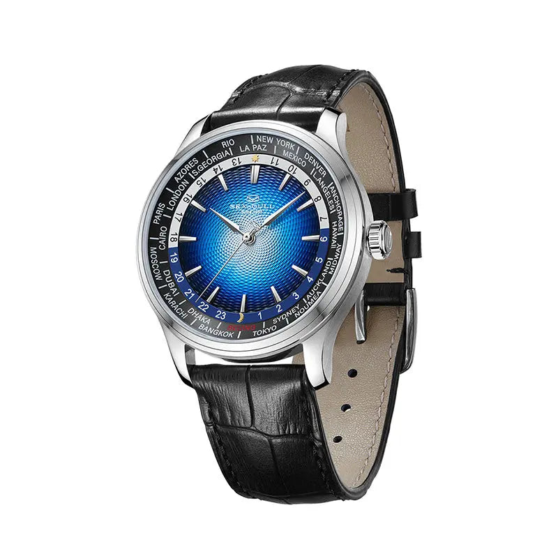GMT Watch | World Time | Sub Second Dial | 41mm Sea-Gull Watch Official Store