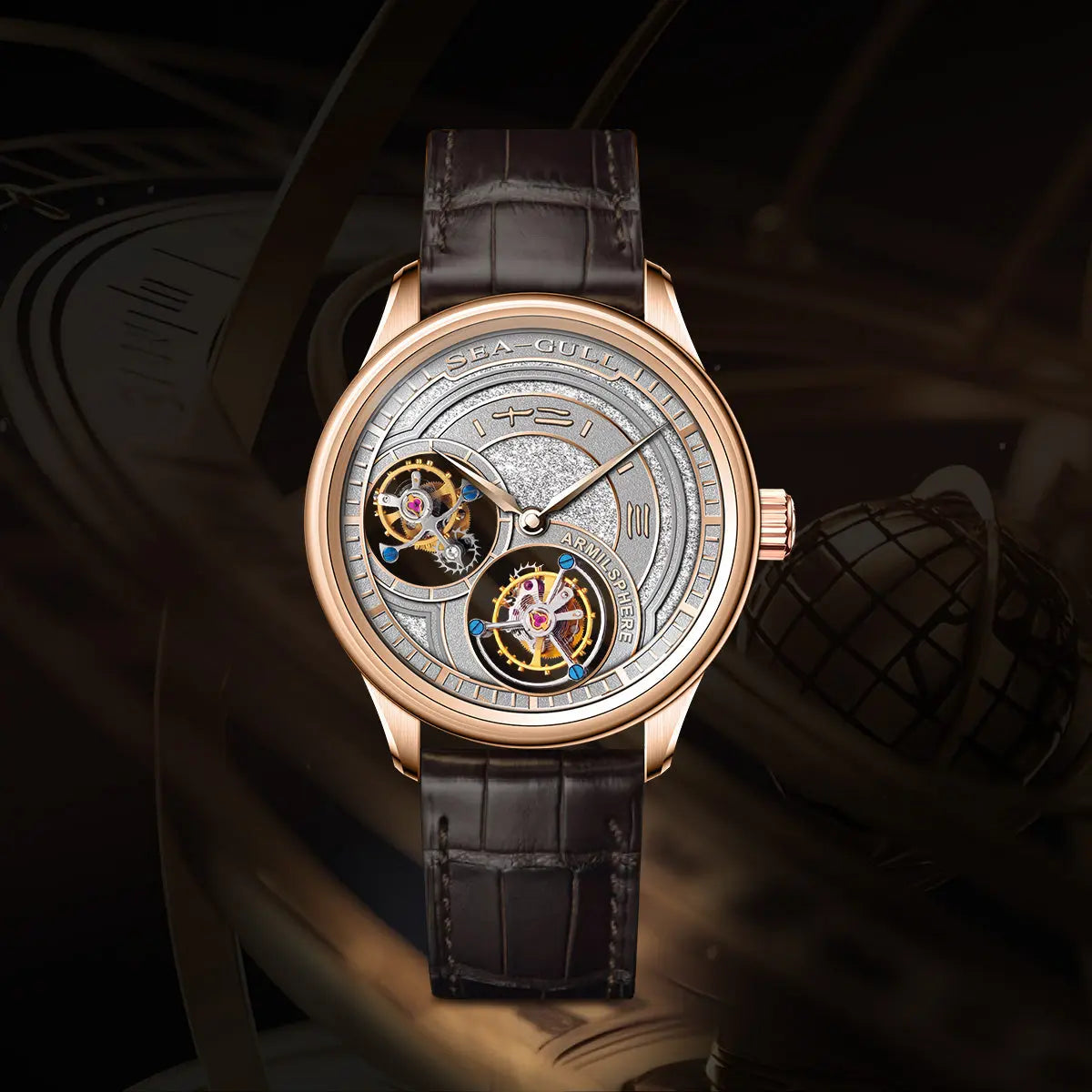 Double Tourbillon | Armillary | Vintage | 43mm Sea-Gull
