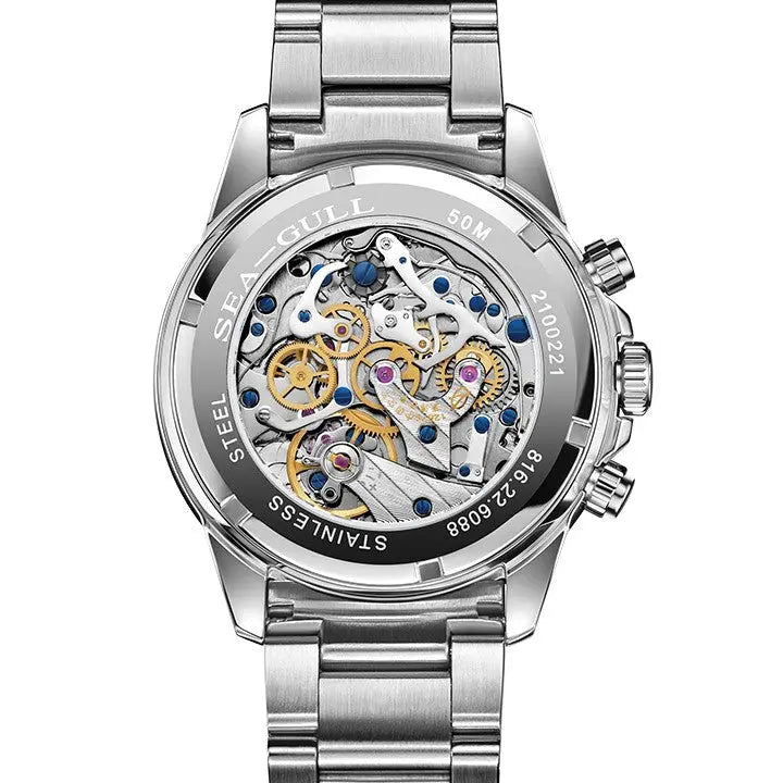 Panda Eye | Pilot | Chronograph | Tachymeter | Luminous | 44mm Sea-Gull