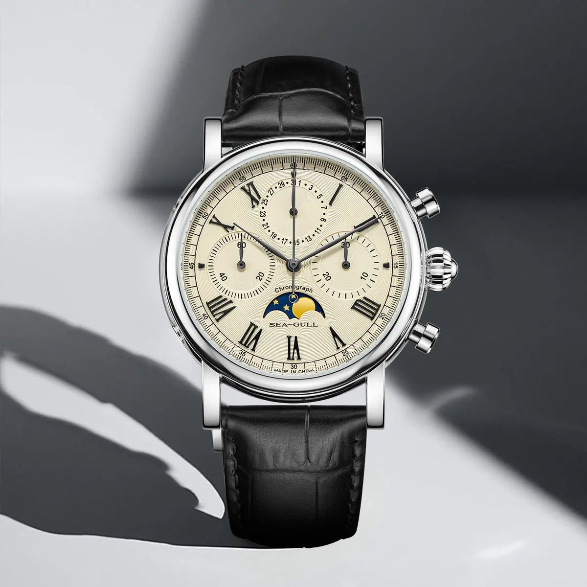 Extraordinary Series | Moon Phase | Chronograph | Complete Calendar | 41mm - Sea-Gull Watch Official Store