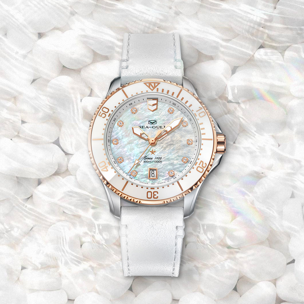 Ocean Series | Mother-of-Pearl Dial | Luminous | 300m Waterproof | 40mm