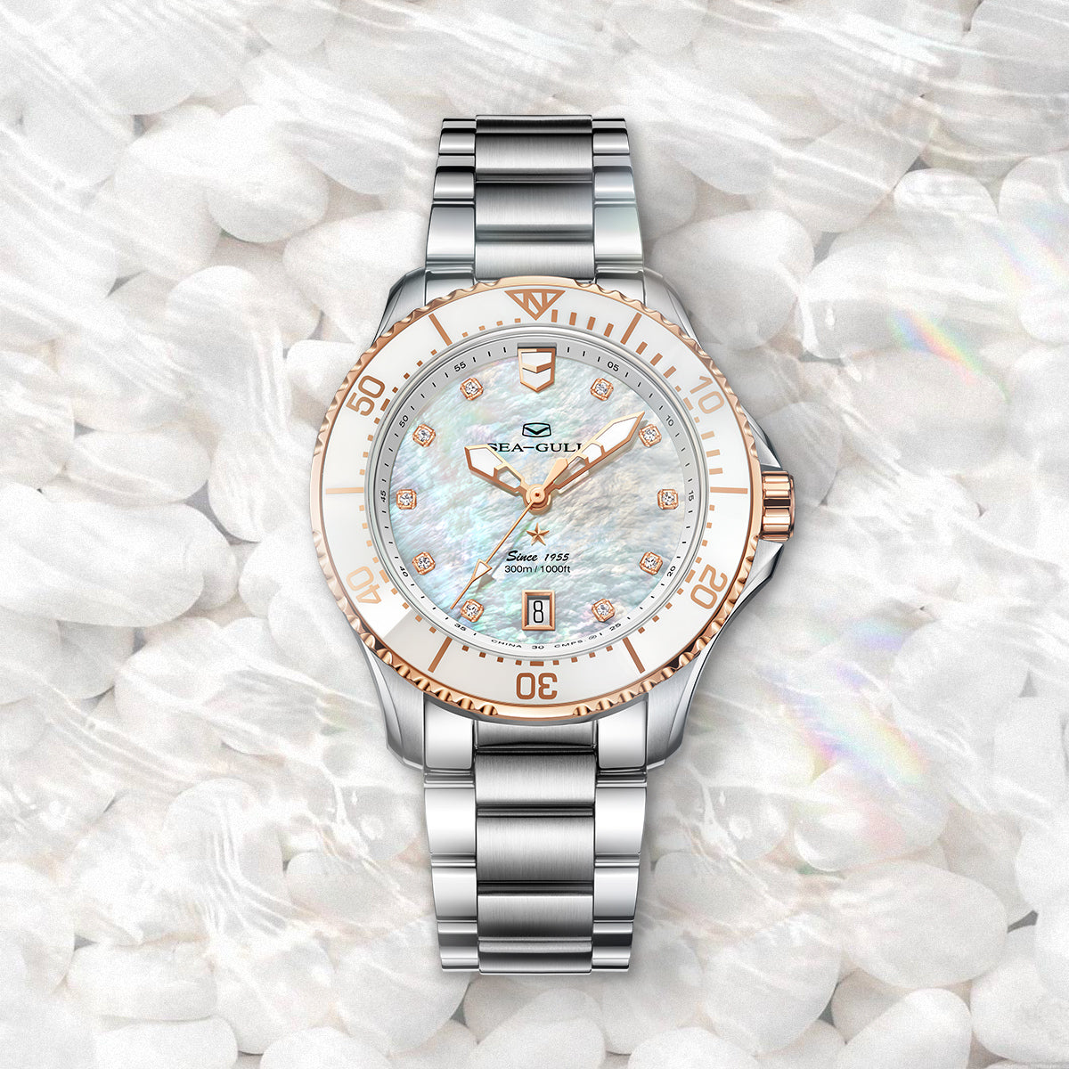 Ocean Series | Mother-of-Pearl Dial | Luminous | 300m Waterproof | 40mm
