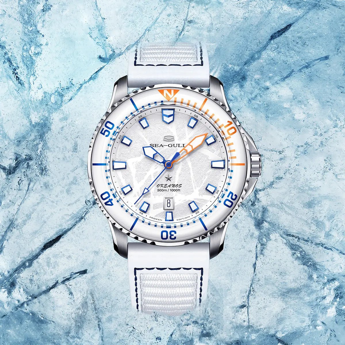 オーシャンシリーズ Pro | Ice Wing | チタン | 300m防水 | 43mm Sea-Gull