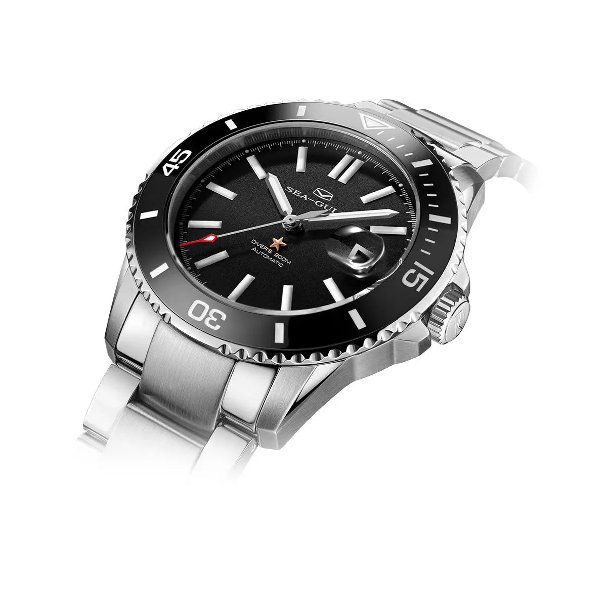 Ocean Series | 200M Waterproof | Ceramic Bezel | Luminous | Calendar | 44mm Sea-Gull