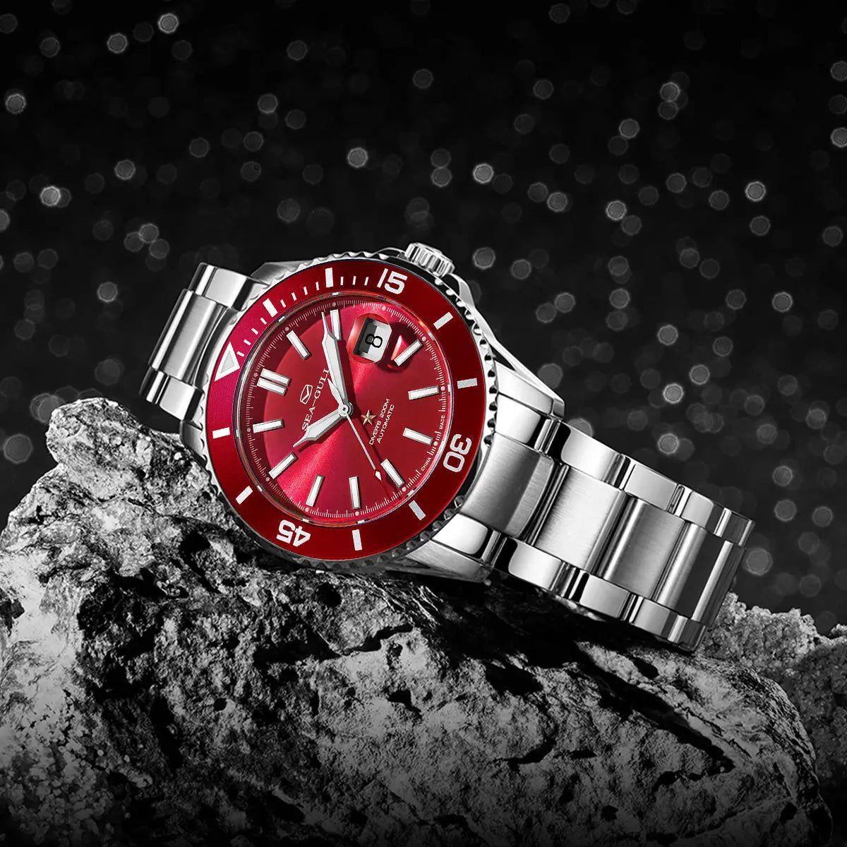 オーシャンシリーズ|200m防水|カレンダー|夜光|44mm Sea-Gull