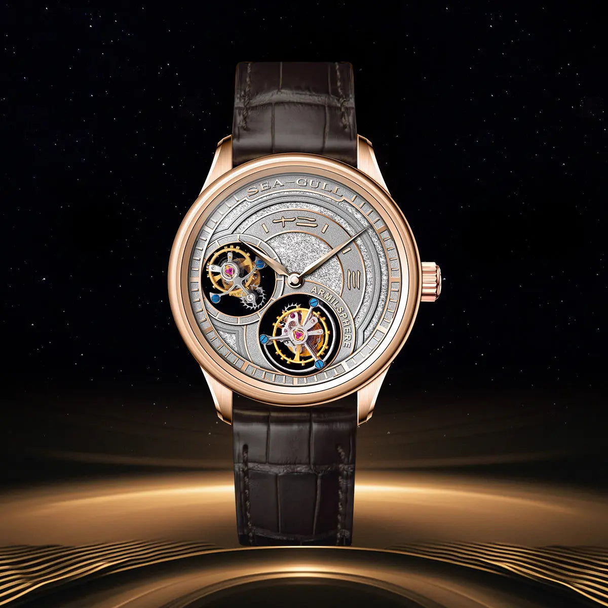 Double Tourbillon | Armillary | Vintage | 43mm Sea-Gull