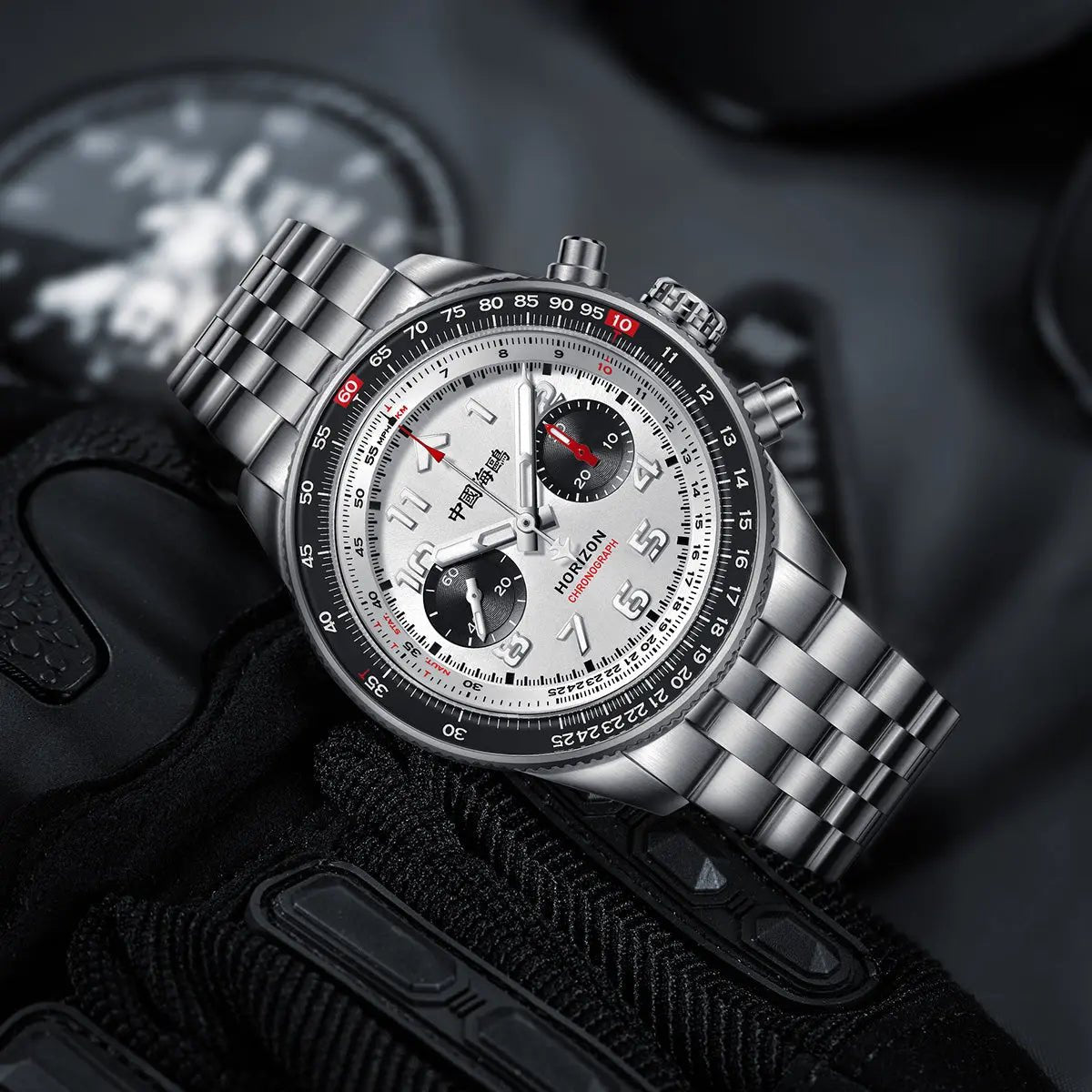 Panda Pilot | ホライゾンシリーズ | タキメーター | クロノグラフ | 43mm Sea-Gull