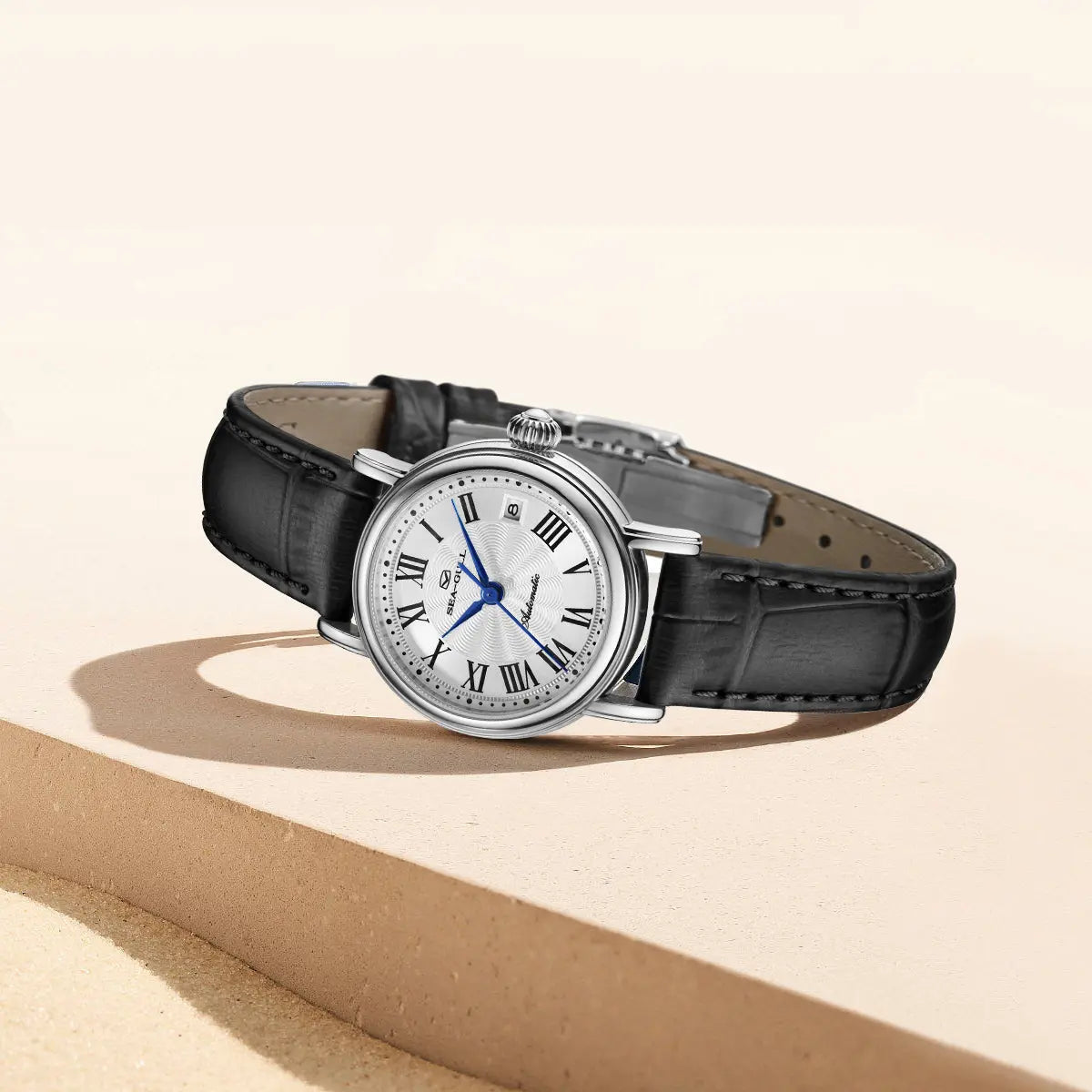 Small Dial | Calendar | Vintage | Roman Numeral | 27mm Sea-Gull