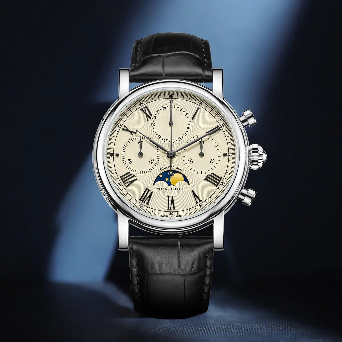 Extraordinary Series | Moon Phase | Chronograph | Complete Calendar | 41mm - Sea-Gull Watch Official Store