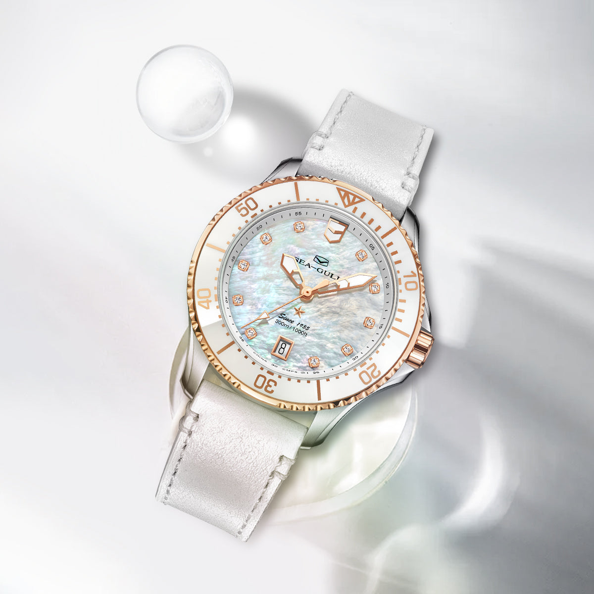 Ocean Series | Mother-of-Pearl Dial | Luminous | 300m Waterproof | 40mm