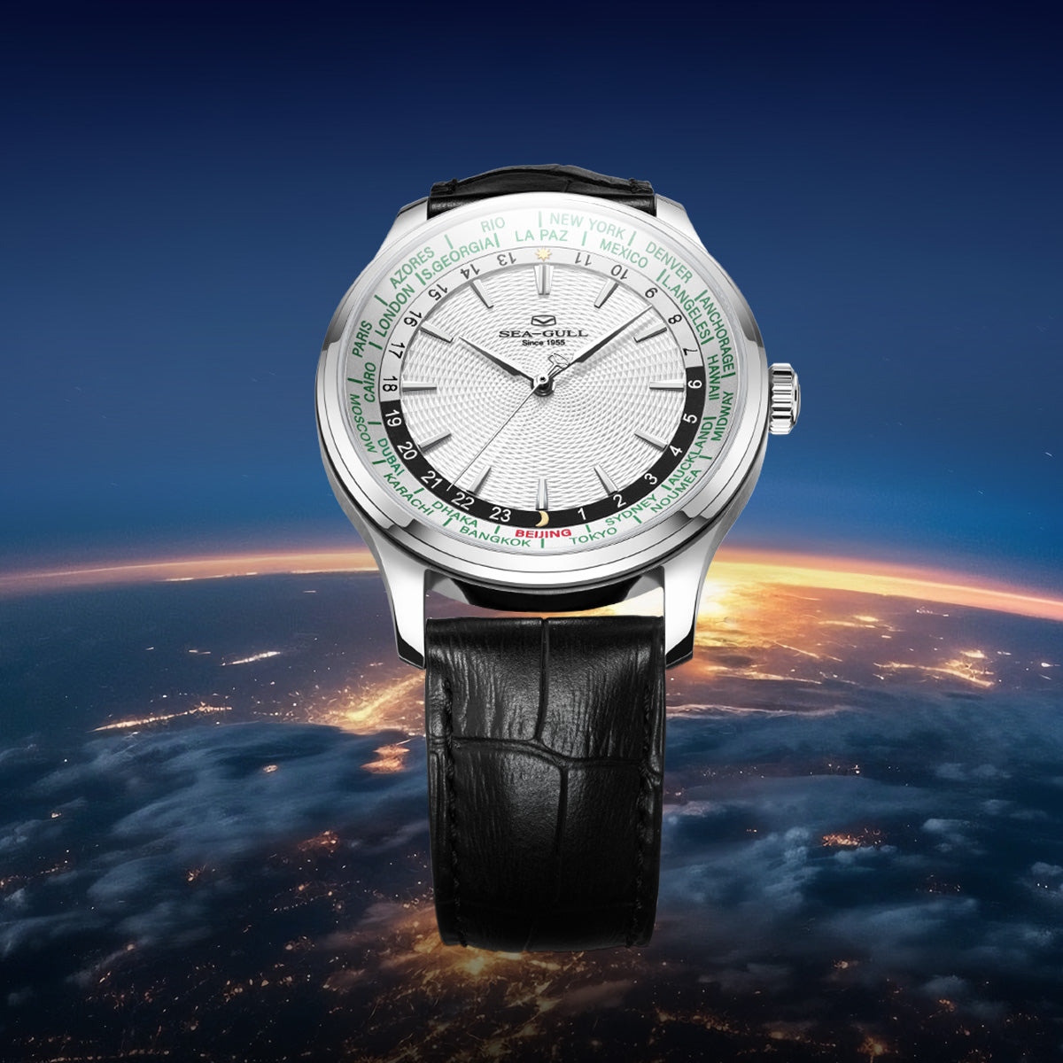 GMT Watch | World Time | Sub Second Dial | 41mm