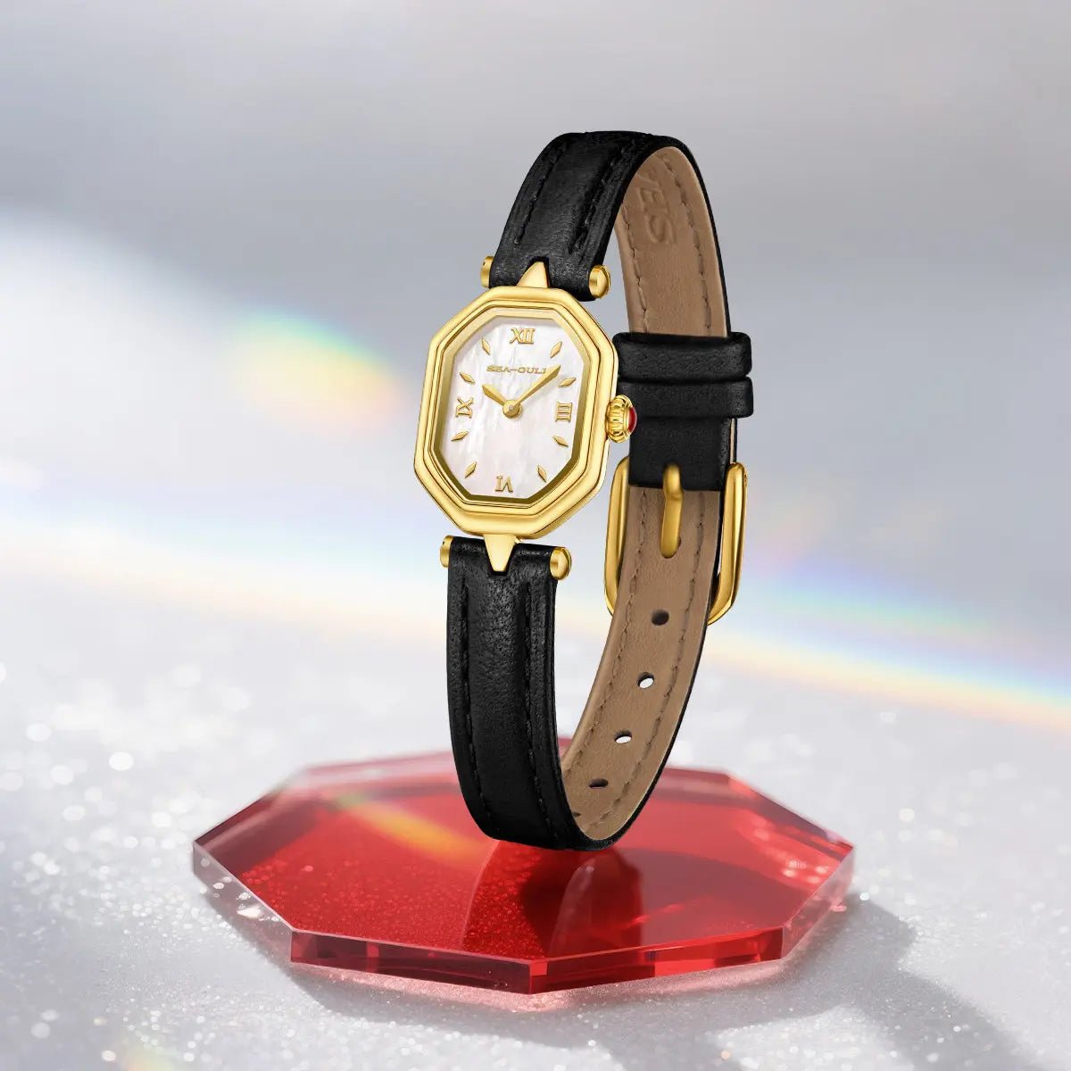 Octagonal | Slim | Quartz Movement | Mother-of-pearl dial | 24mm - Sea-Gull Watch Official Store