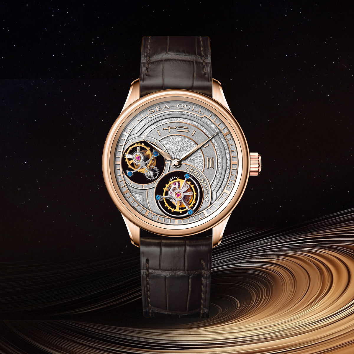 Double Tourbillon | Armillary | Vintage | 43mm Sea-Gull