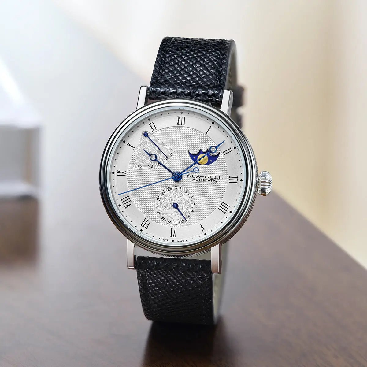 Moon Phase | Business | Complete Calendar | Energy Indicator | 41mm - Sea-Gull Watch Official Store