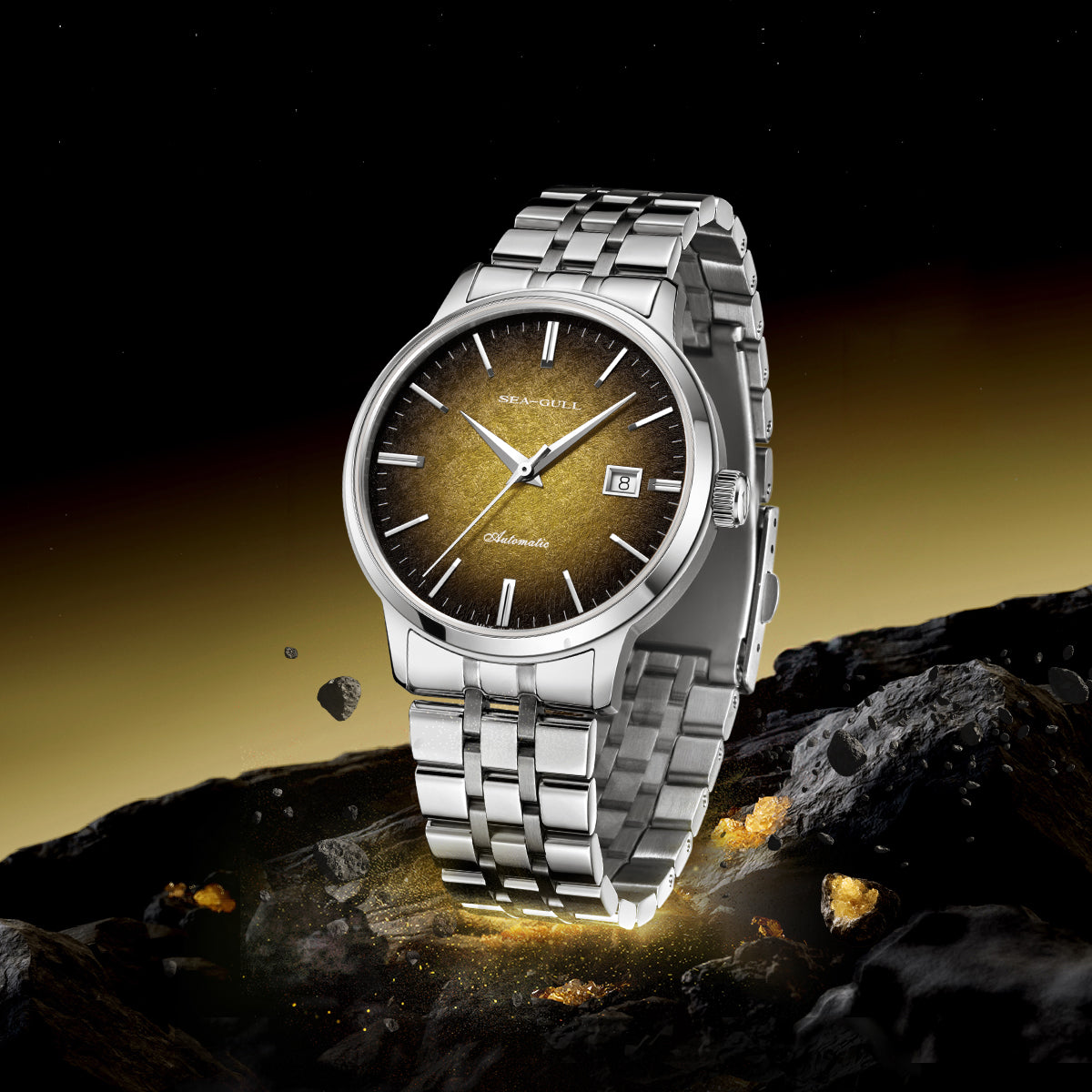 Gradient Dial | Business | Minimalist | Calendar | 40mm Sea-Gull