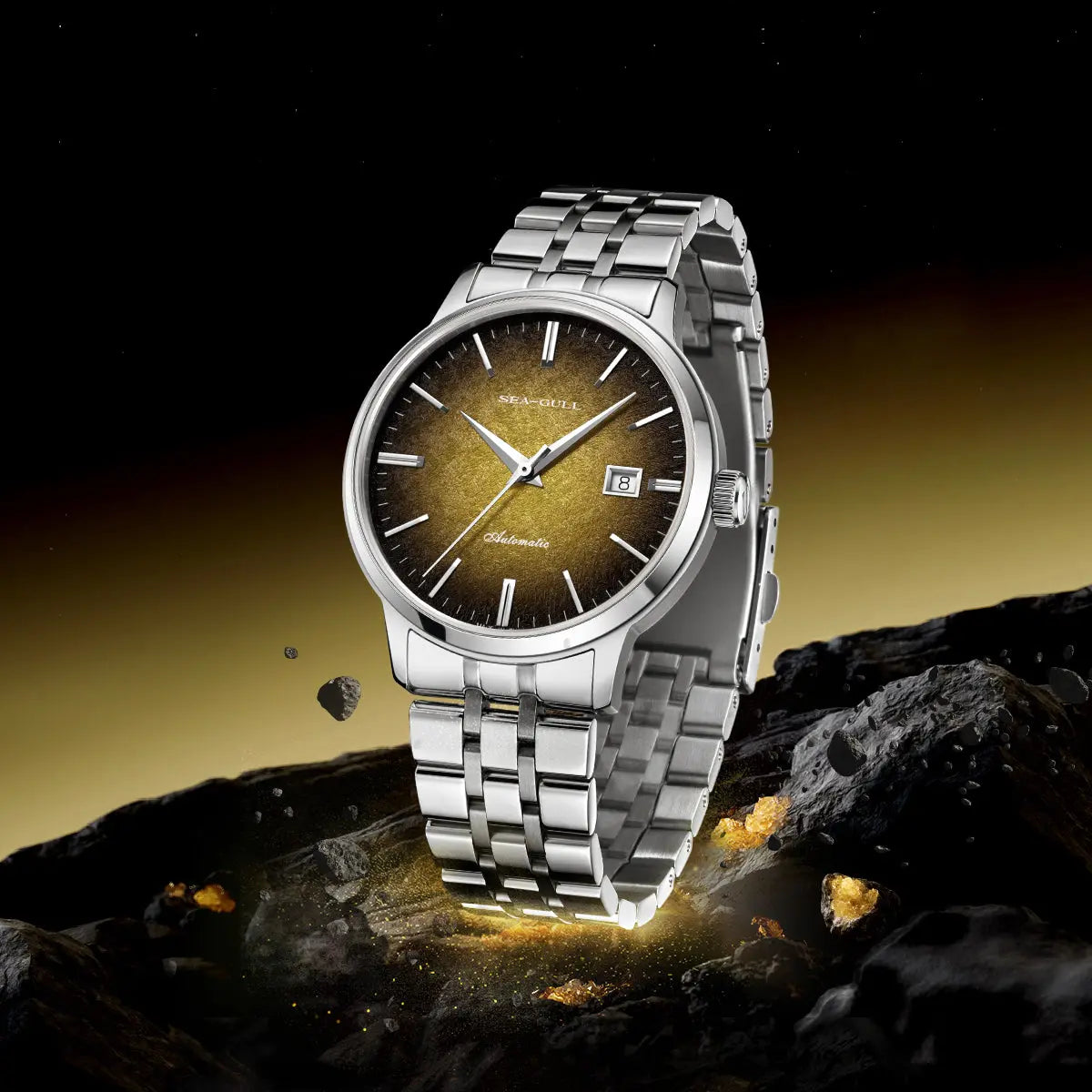 Gradient Dial | Business | Minimalist | Calendar | 40mm Sea-Gull