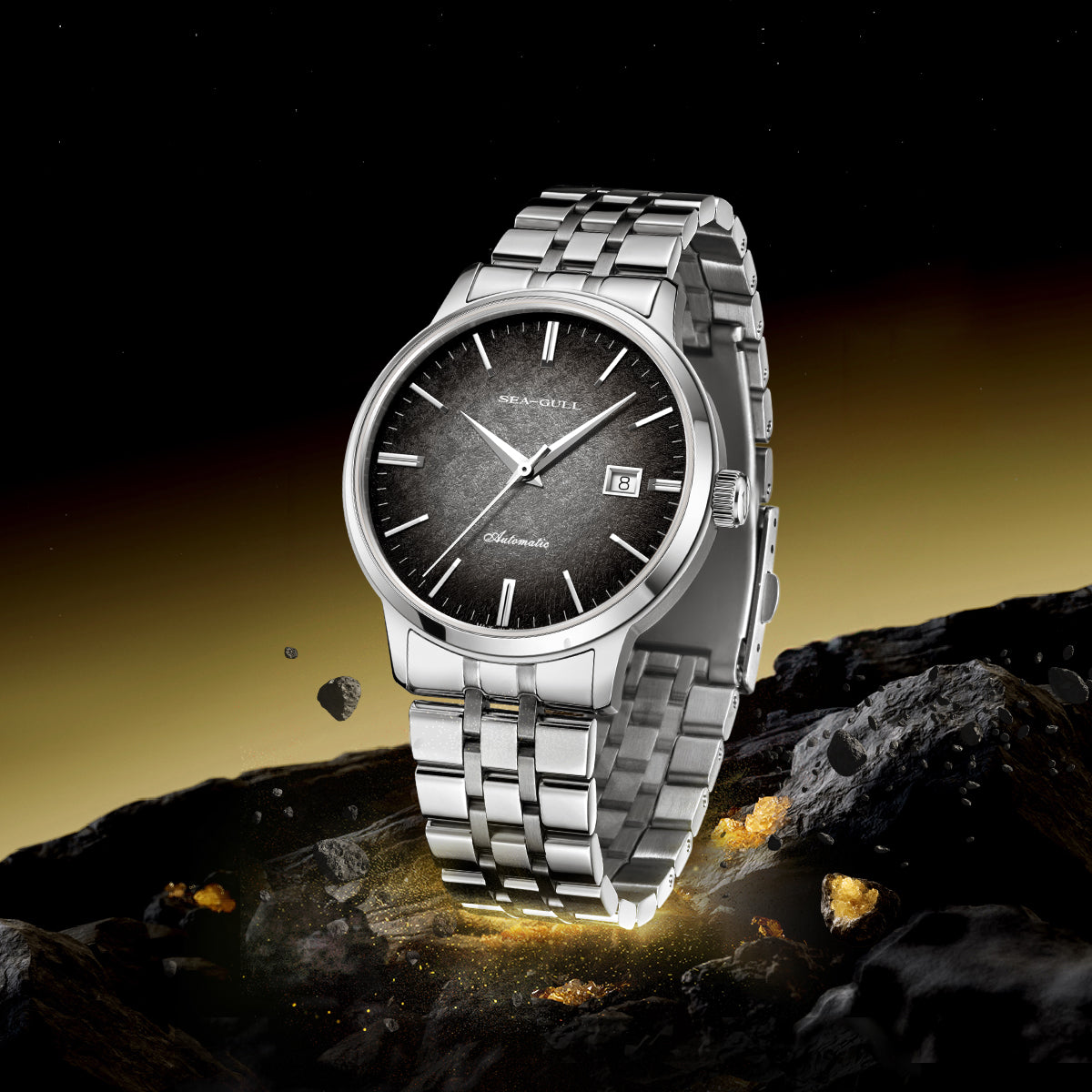 Gradient Dial | Business | Minimalist | Calendar | 40mm Sea-Gull