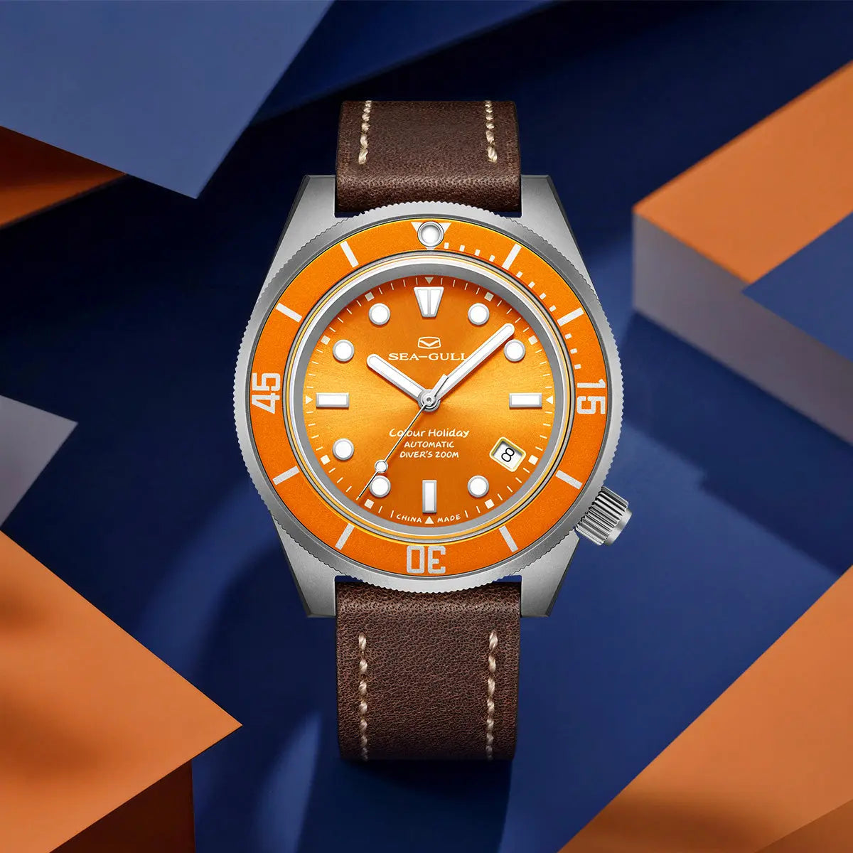 Ocean Series | Colorful | Titanium Alloy | 200M WR | Extra Strap | 41mm Sea-Gull Watch Official Store