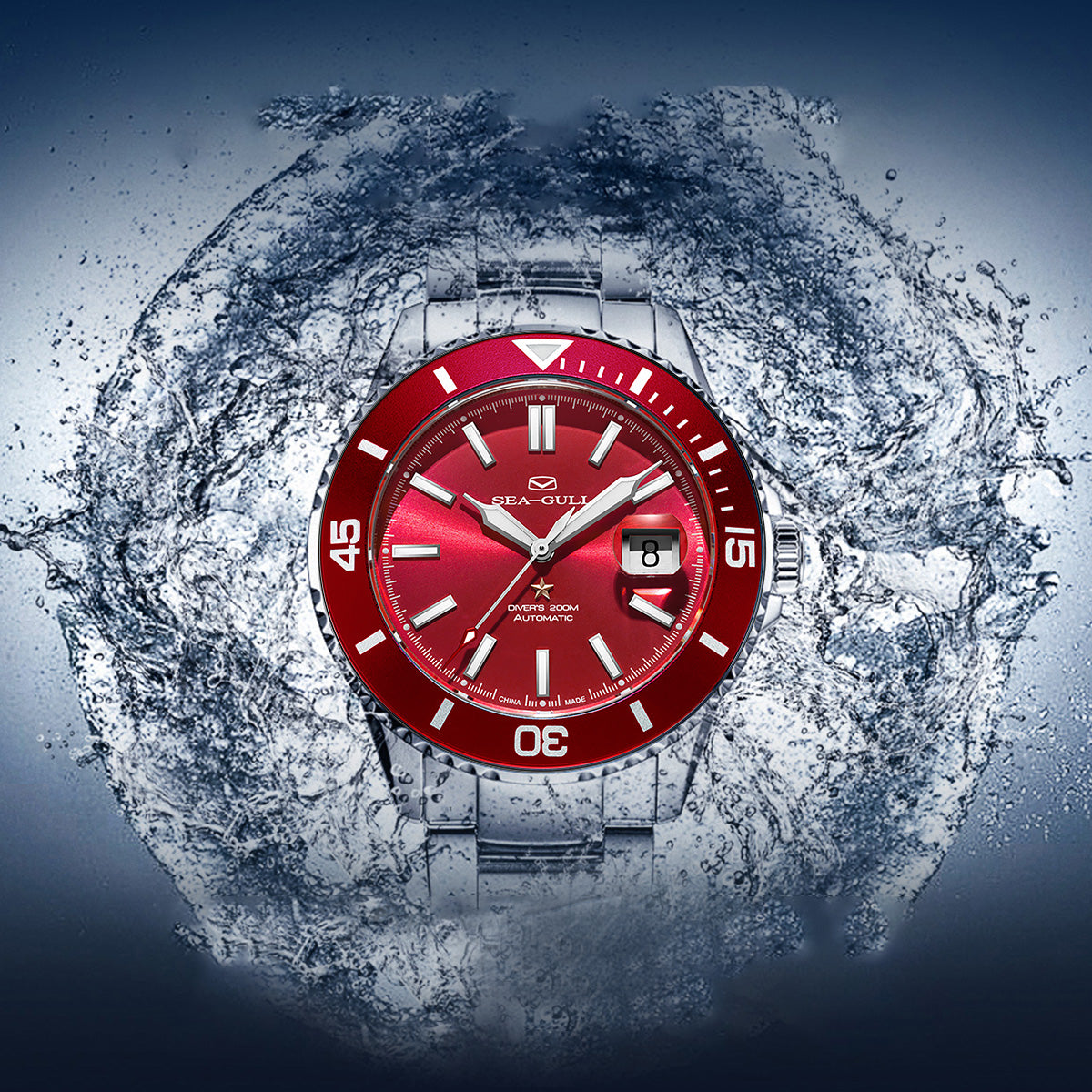 Ocean Series | 200m Waterproof | Calendar | Luminous | 44mm Sea-Gull