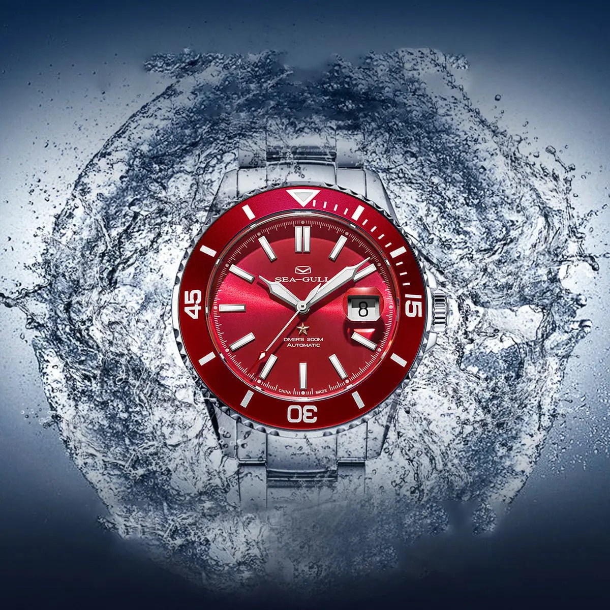 Ocean Series | 200m防水 | カレンダー | 蓄光 | 44mm Sea-Gull