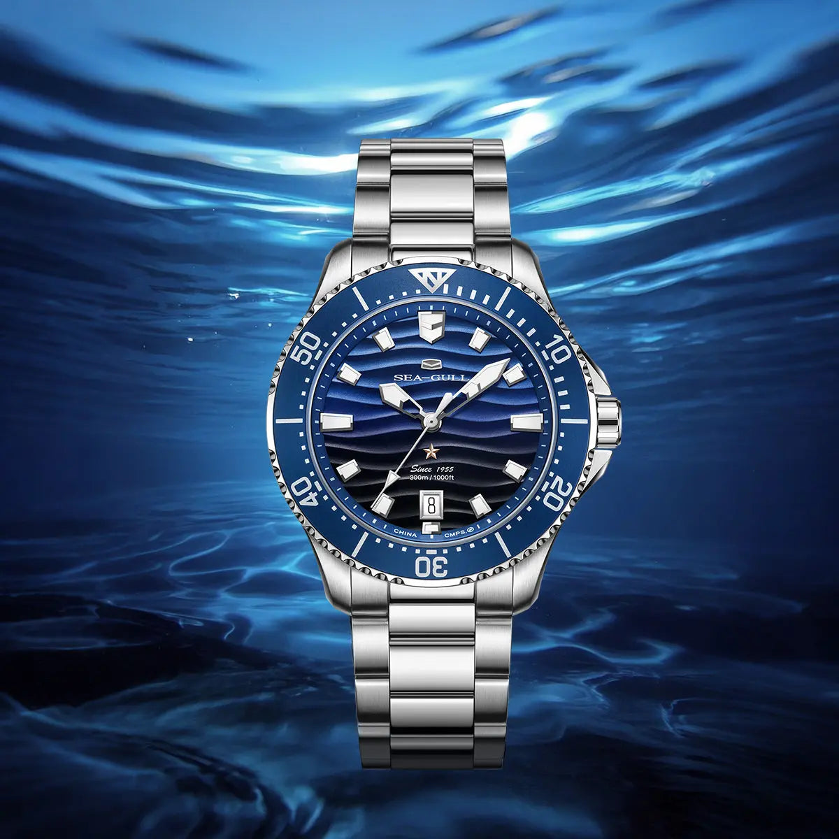 Ocean Series | 300M Waterproof | Dive | Luminous | Calendar | 41mm Sea-Gull
